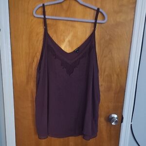 Torrid Burgundy Lace Cami Top